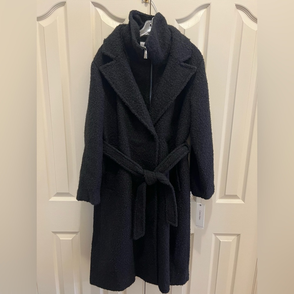 Calvin Klein women’s black long coat